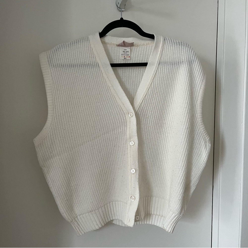 Vintage Cream Sweater Vest